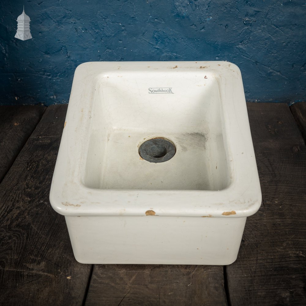 Small Vintage Southhook White School Science Lab Sink