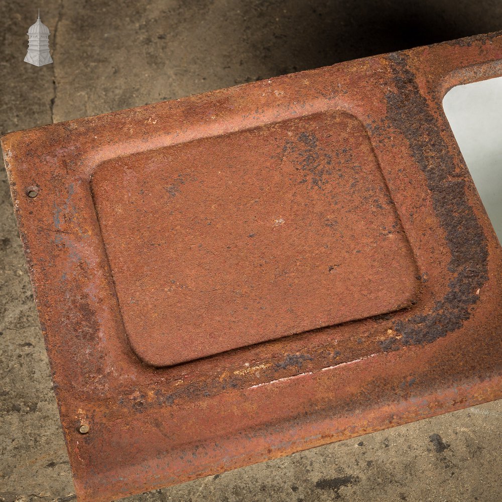 19th C Cast Iron Trough Sink and Drainer