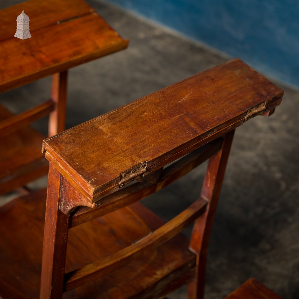 Set of 6 19th C Elm Synagogue Chairs