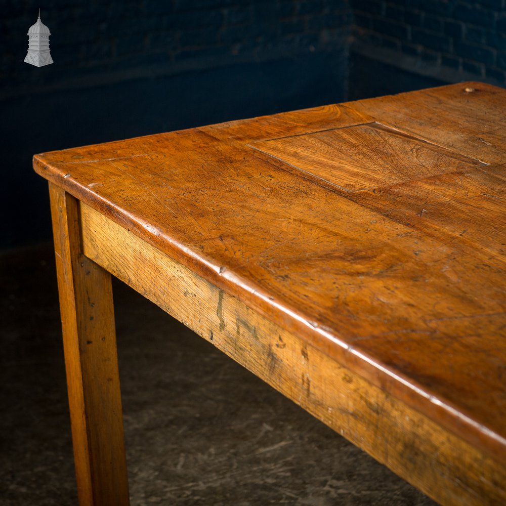 Mid Century Oak School Science Laboratory Table- 6 Feet Long