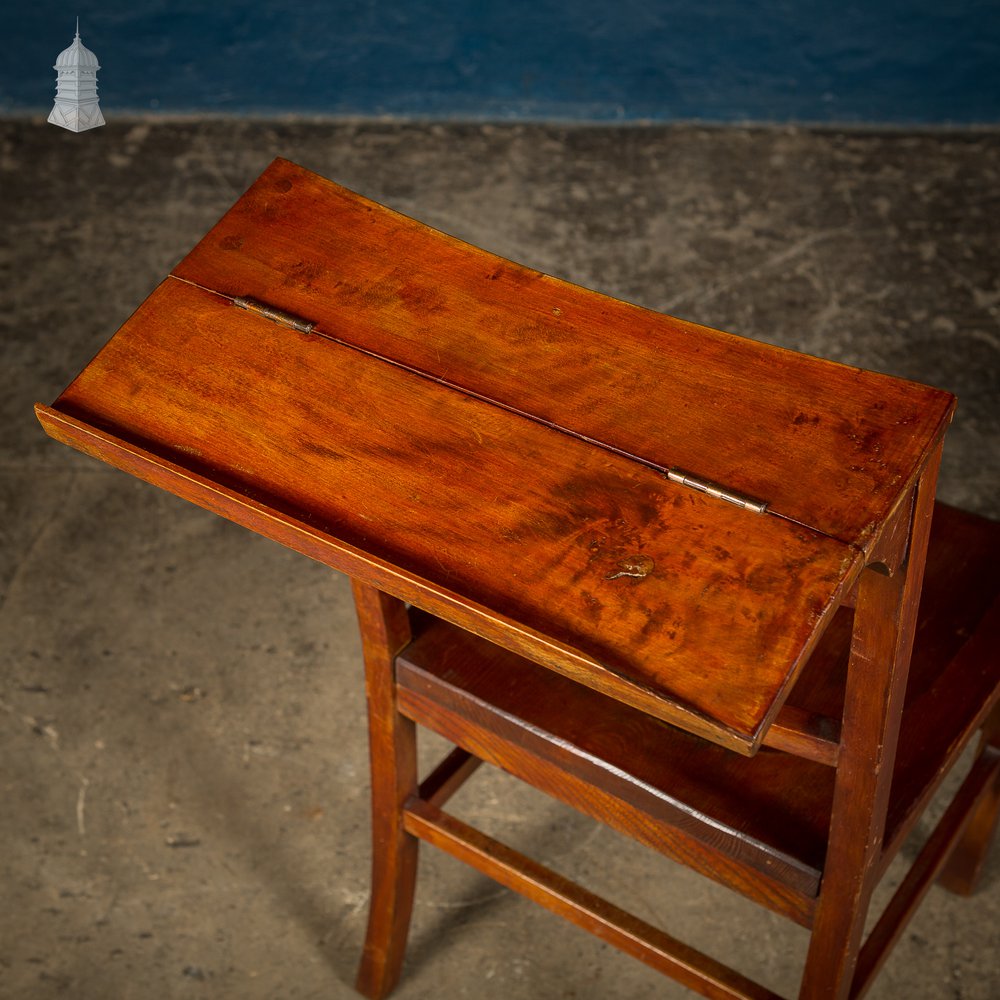 Set of 6 19th C Elm Synagogue Chairs