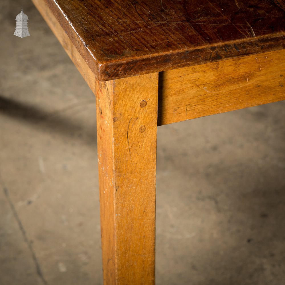 Mid Century Oak School Science Lab Table – 5 Feet Long