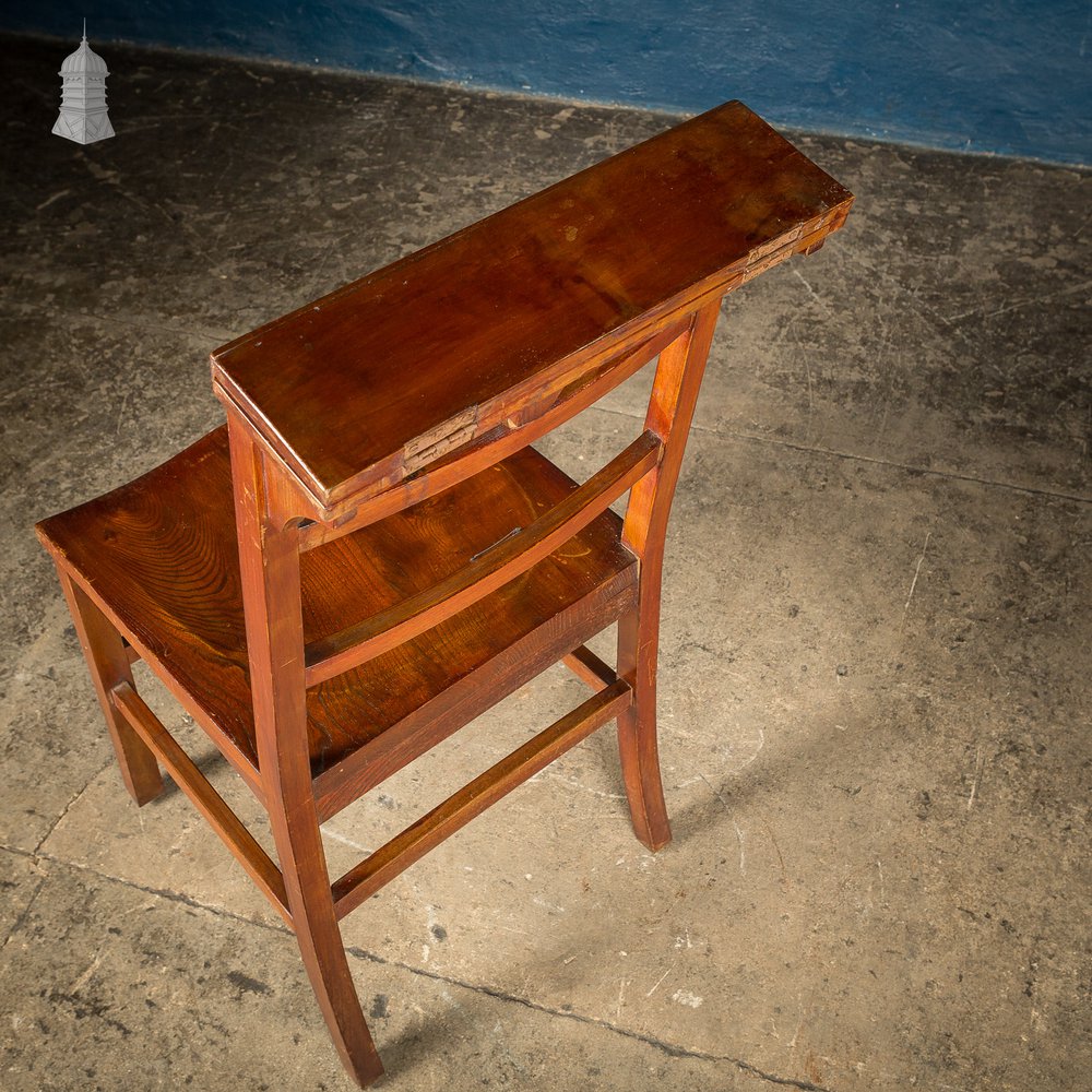 Set of 6 19th C Elm Synagogue Chairs [No. 4]