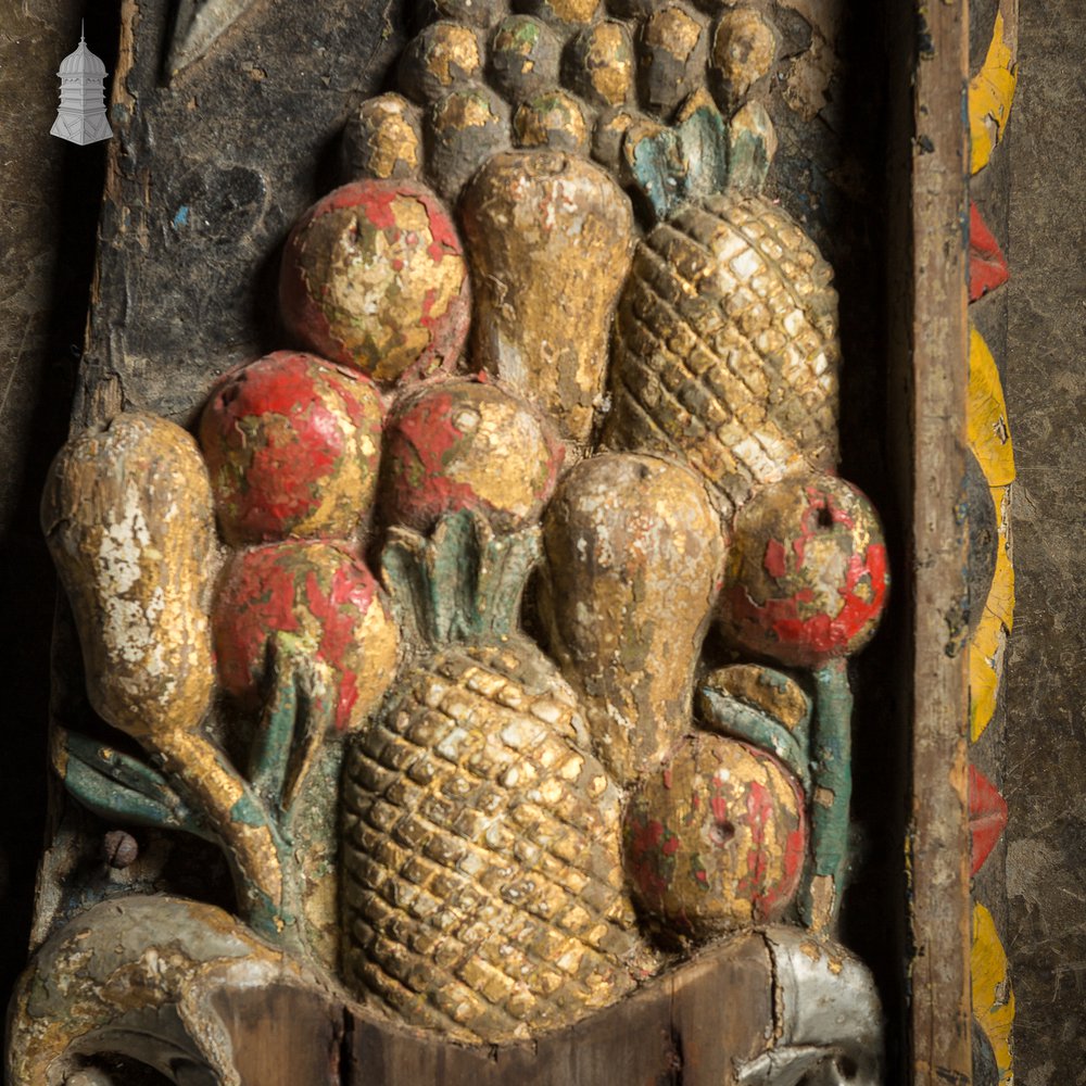 Carved Stern Board, Rare 19th C from a Merchant Vessel in Original Condition