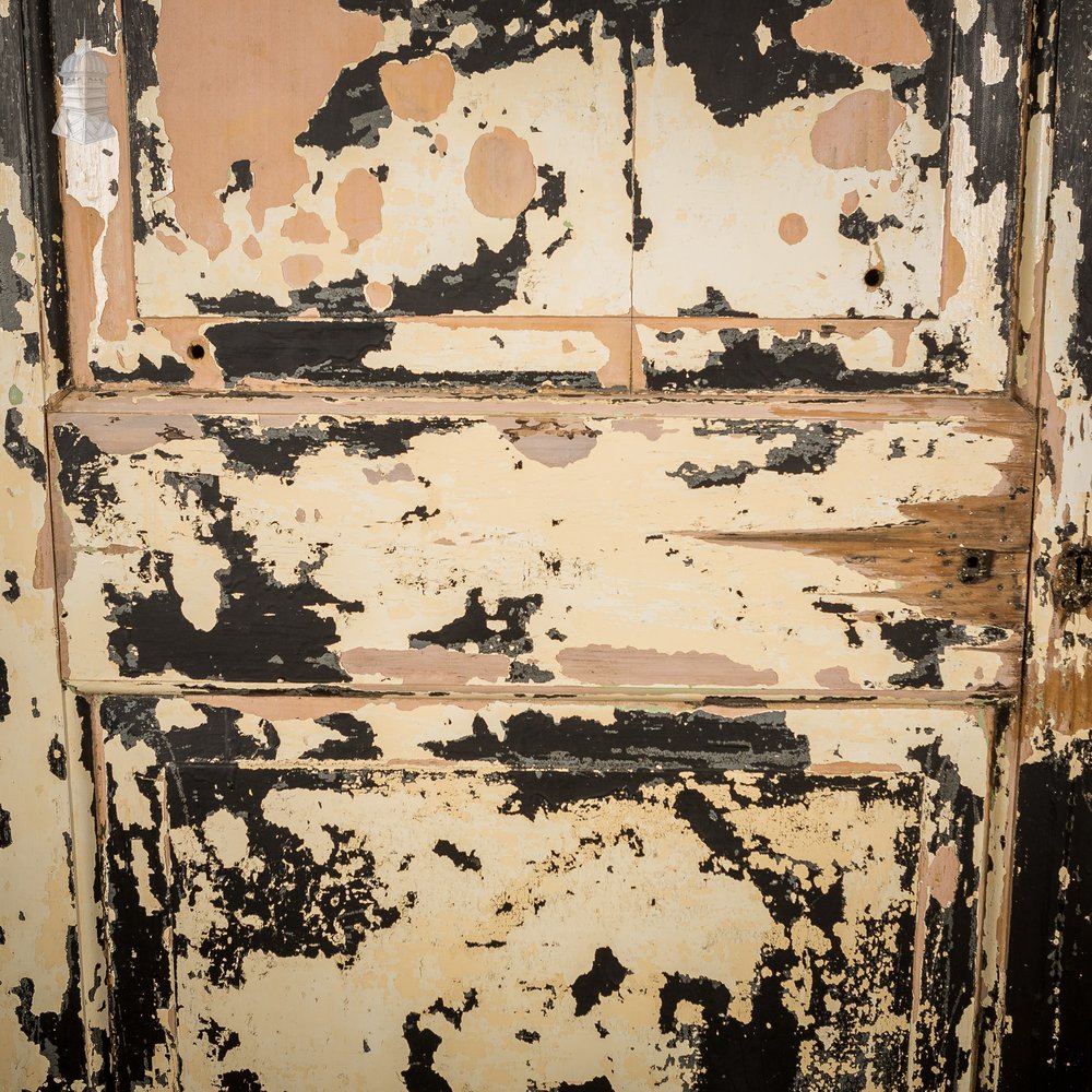 Black and White Cottage Door with Distressed Paint Finish