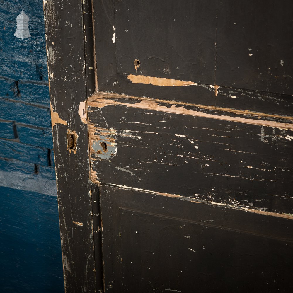 Black and White Cottage Door with Distressed Paint Finish