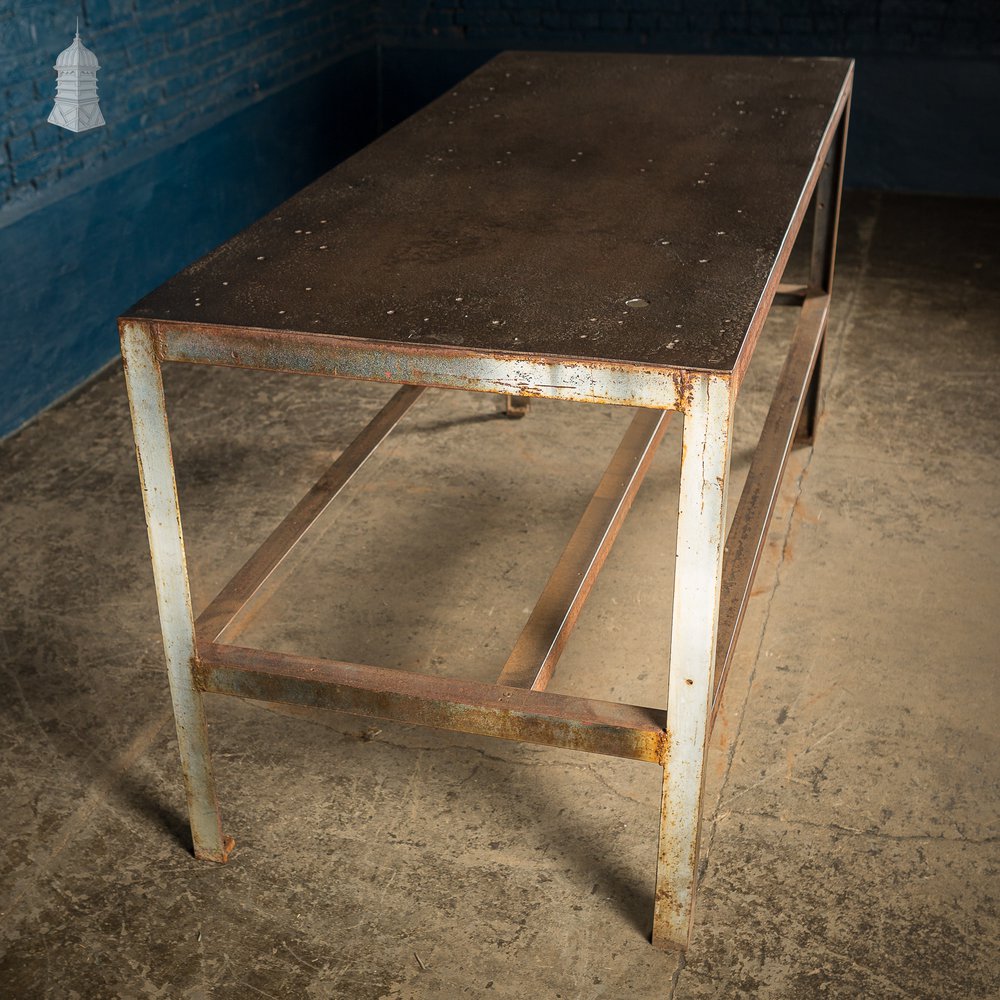 Large Steel Industrial Workshop Bench Table