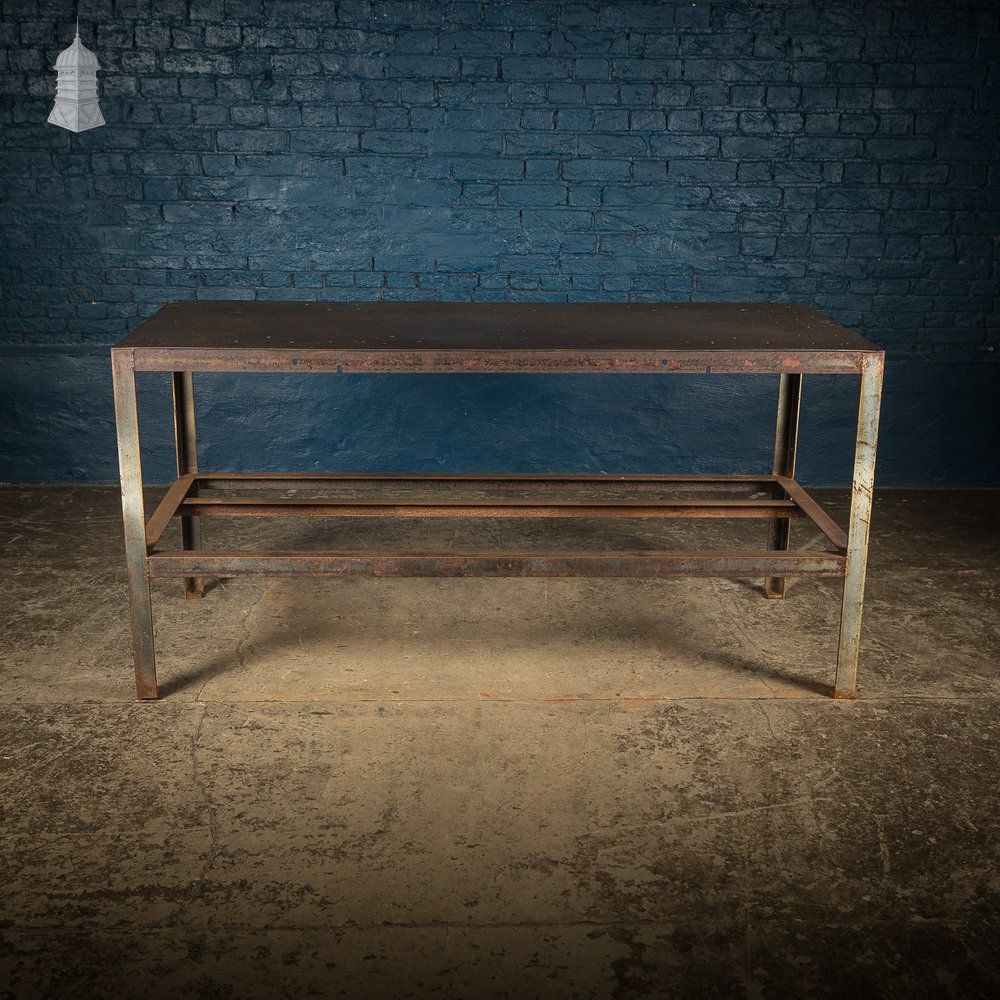 Large Steel Industrial Workshop Bench Table