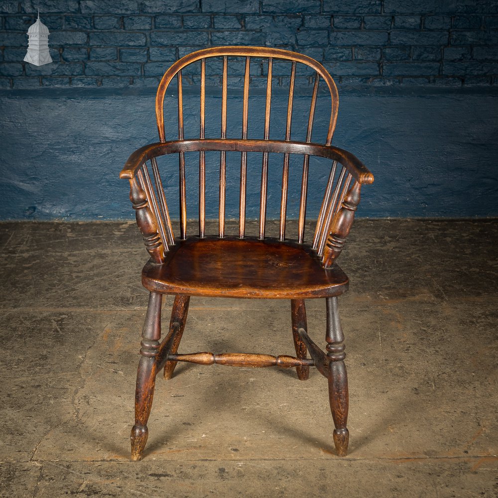 Georgian Windsor Stick Back Elm Chair