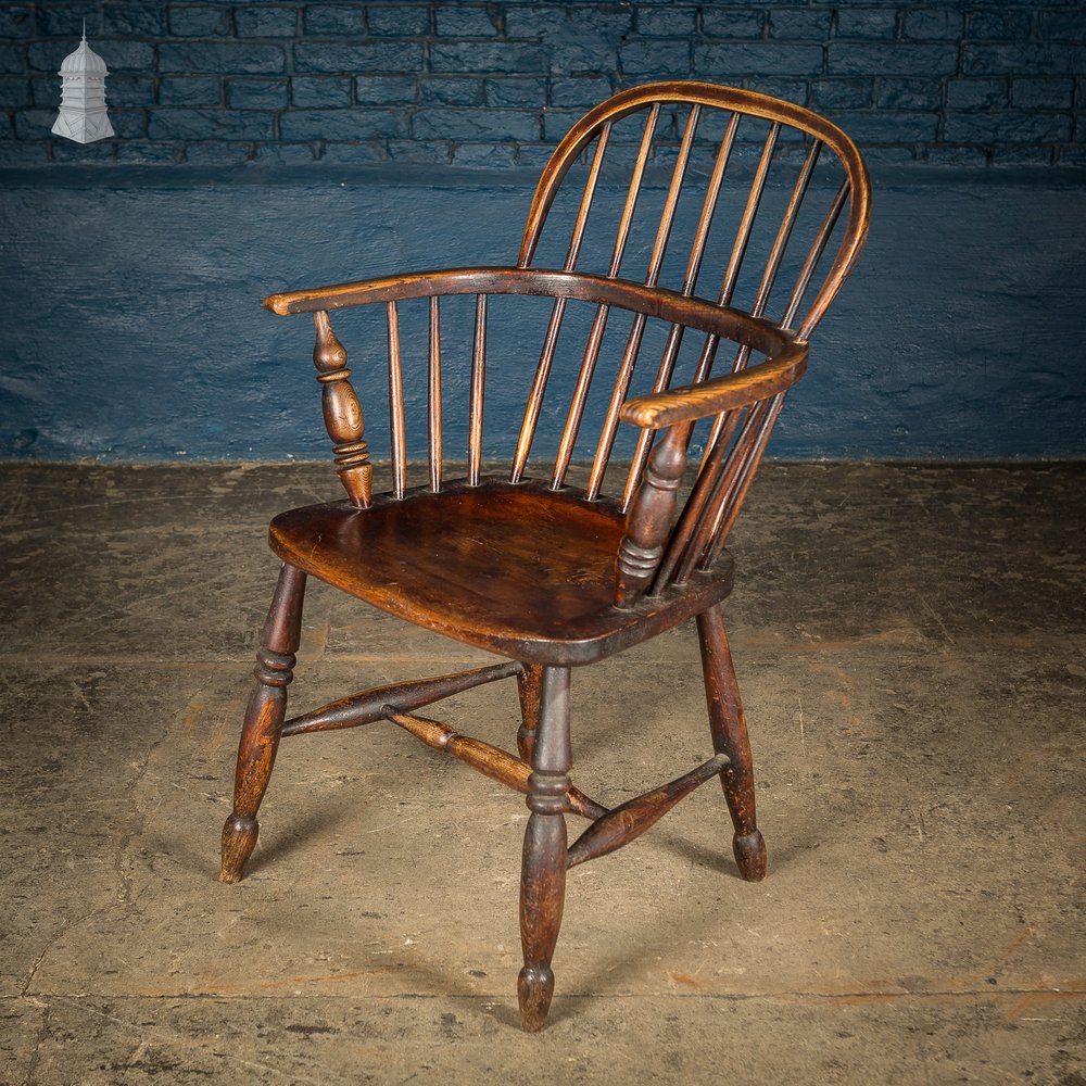 Georgian Windsor Stick Back Elm Chair