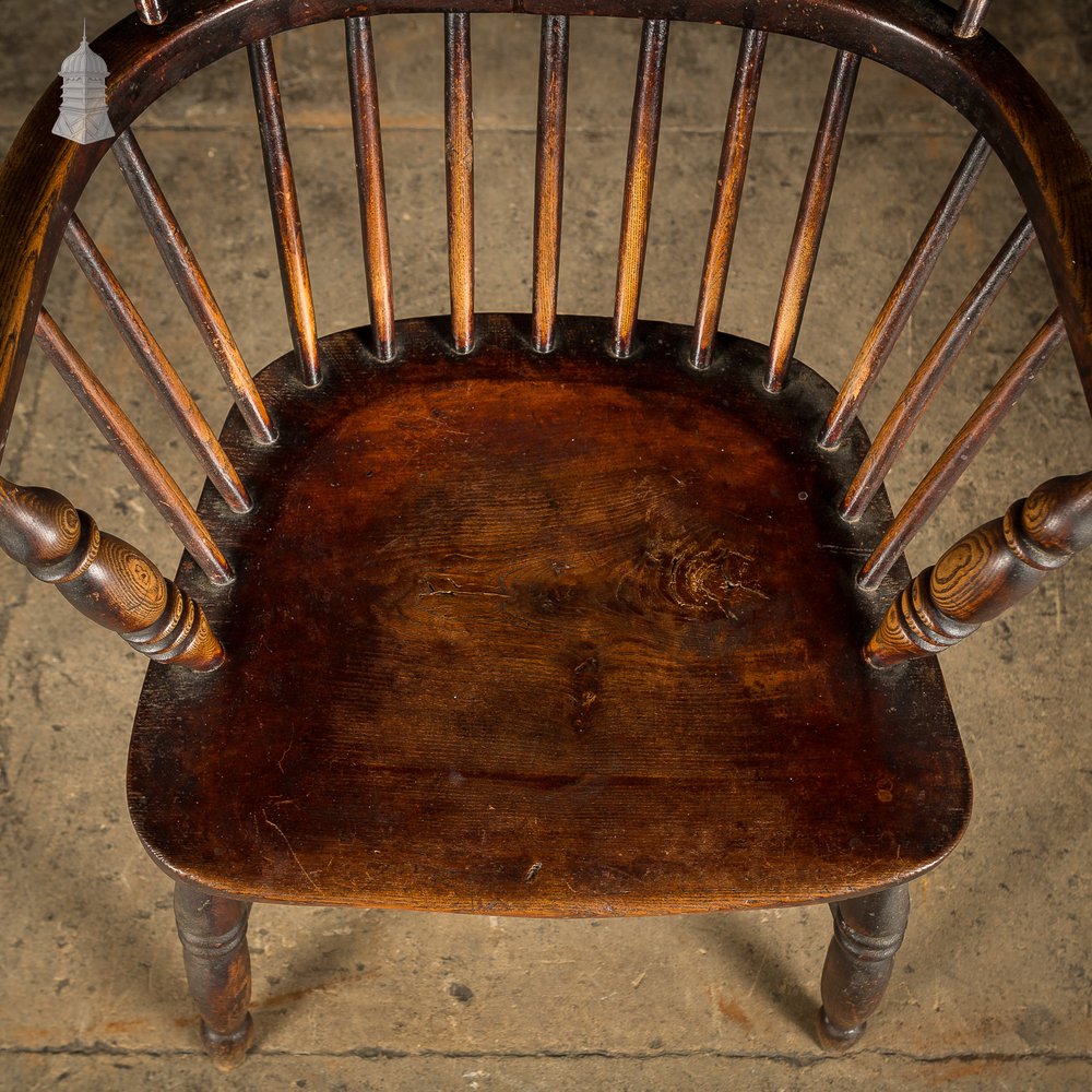 Georgian Windsor Stick Back Elm Chair