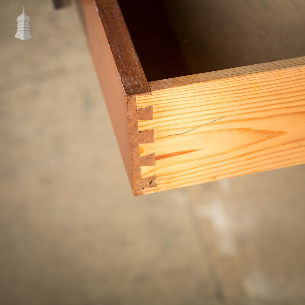 Mid Century Iroko School Science Lab Table with Drawers