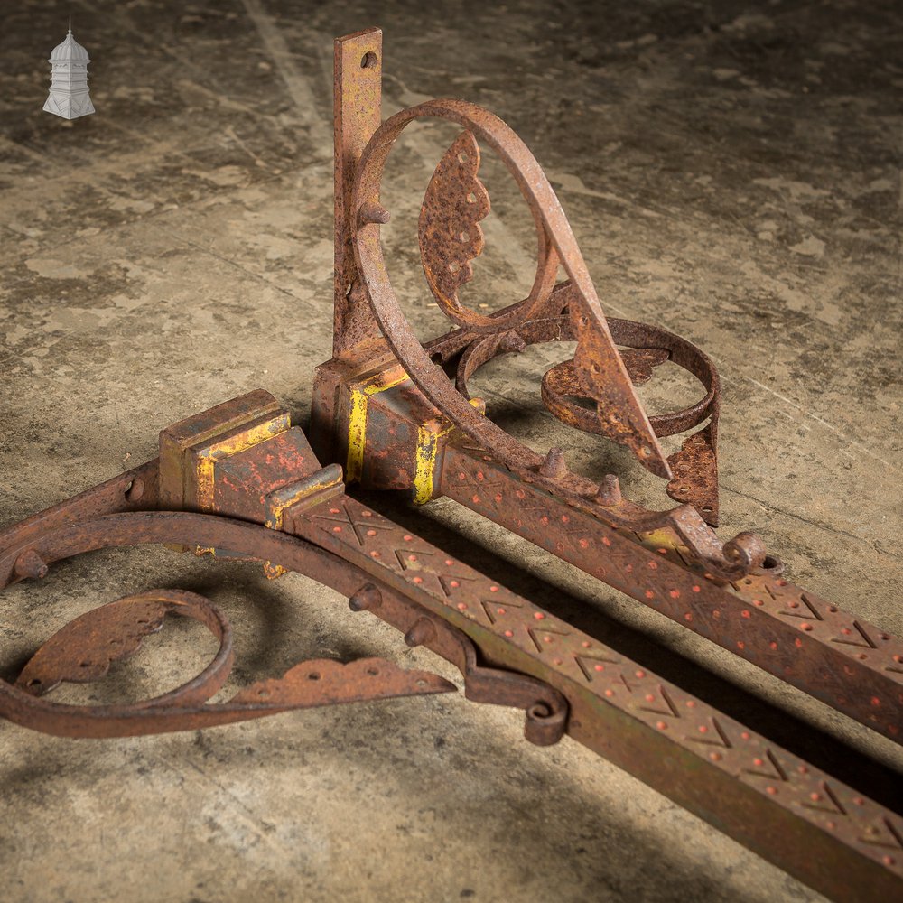 Batch of 6 19th C Altar Stand Cast Iron Brackets