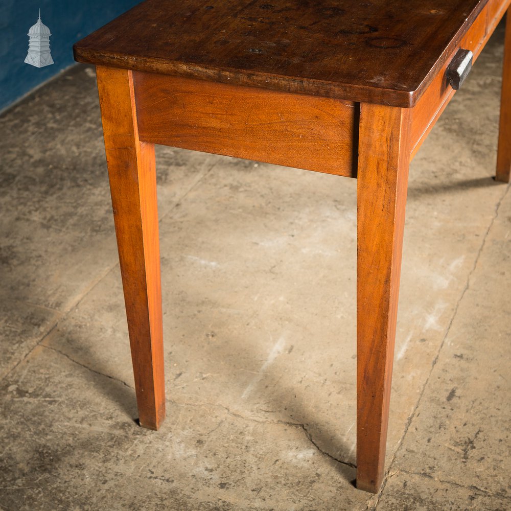 Mid Century Iroko School Science Lab Table with Drawers