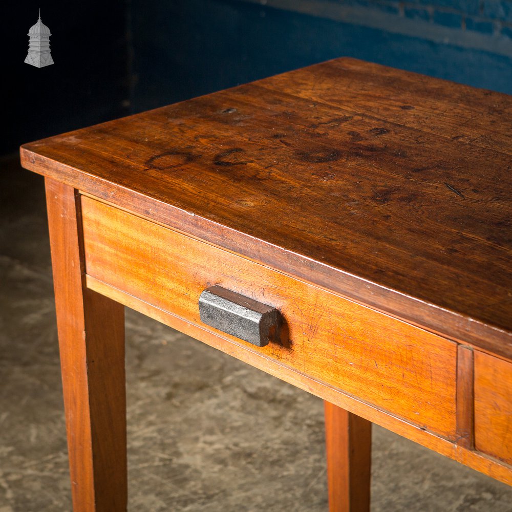 Mid Century Iroko School Science Lab Table with Drawers