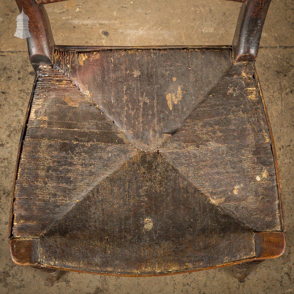 Set of 4 19th C Oak Bobbin Turned Dining Chairs