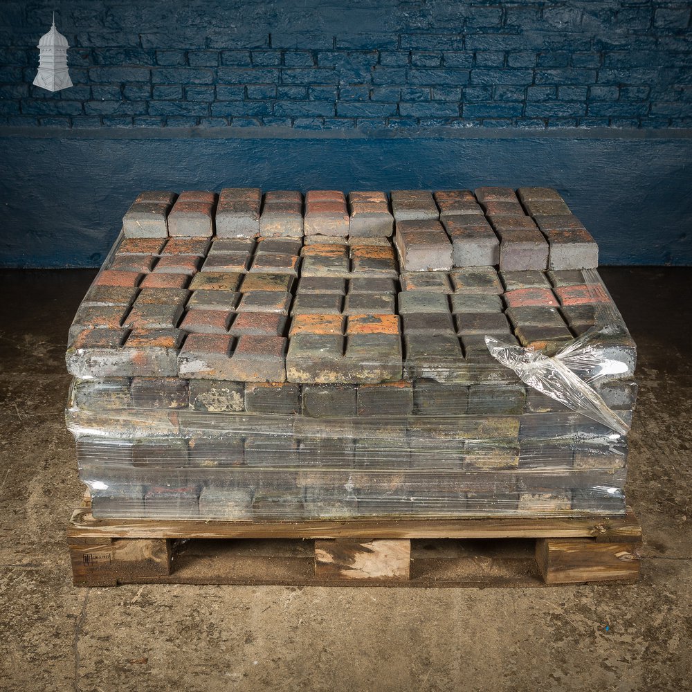 Batch of 254 Staffordshire Blue 2 Block Floor Bricks - 6 Square Metres