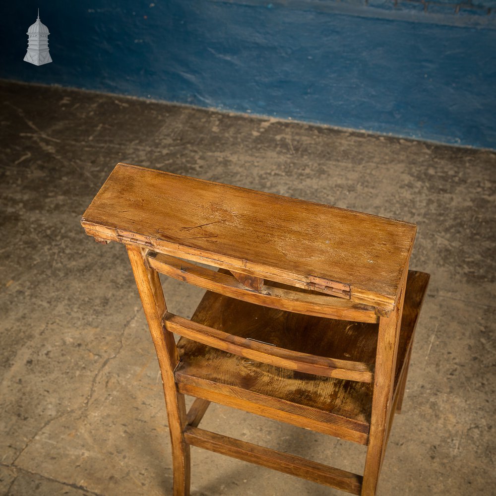 Set of 6 19th C Elm Synagogue Chairs [No. 8]