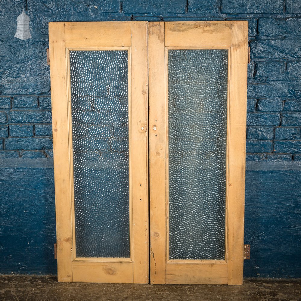 Pair of Small Glazed Cupboard Doors