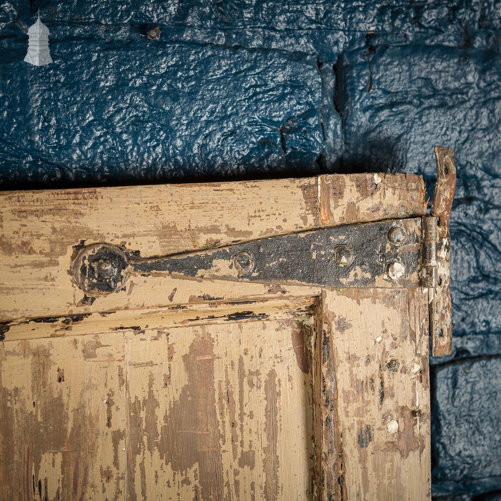 Small 17th C Internal Cottage Door with Distressed Paint Finish