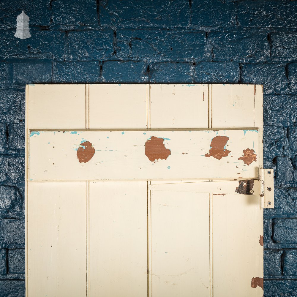 Victorian White Painted Braced and Ledged Cottage Door