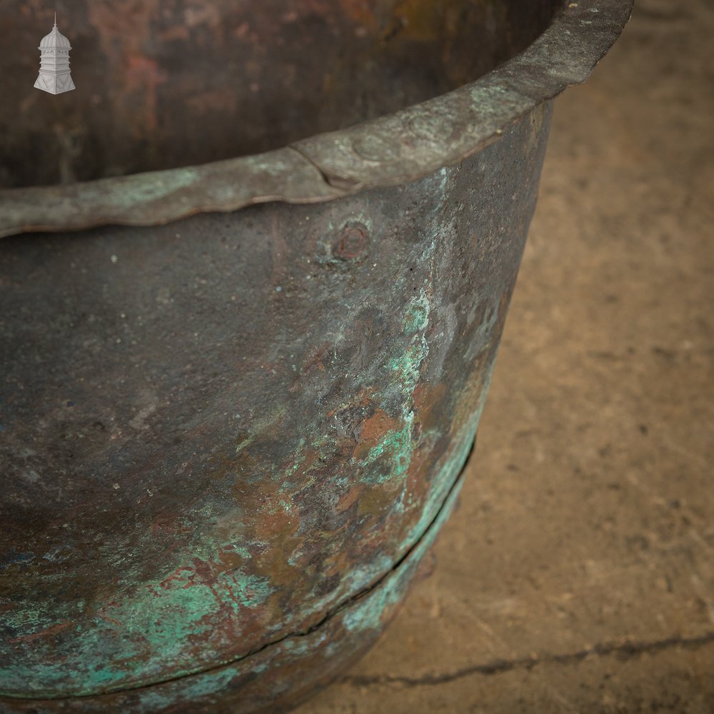 Small Riveted Copper Copper with Perforated Base