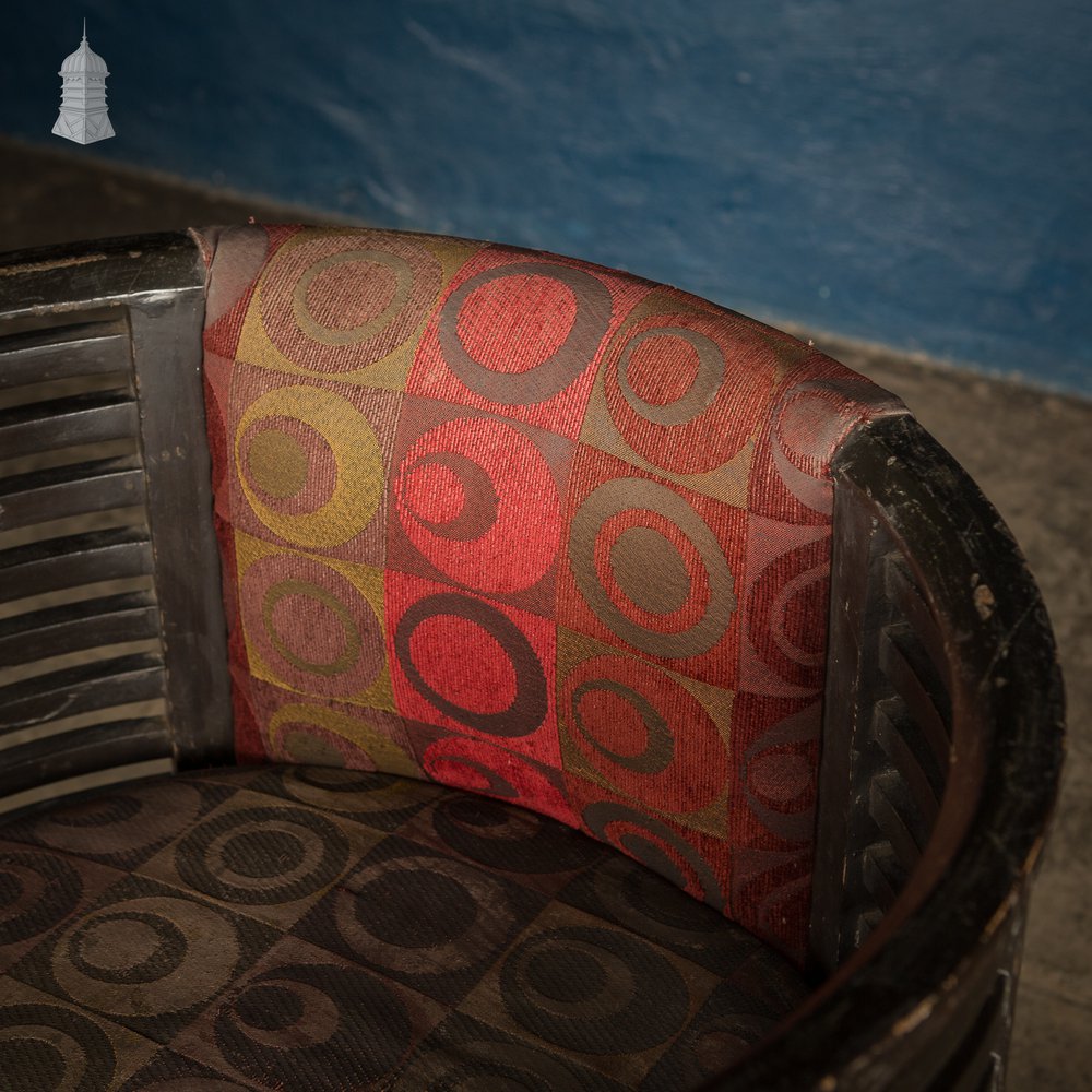 Art Deco Ebonised Tub Chair From A Hotel in Bombay [No. 5]