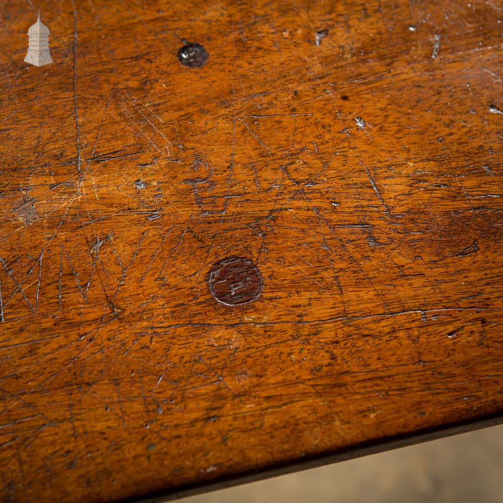 Mid Century Iroko School Science Lab Table with Drawers