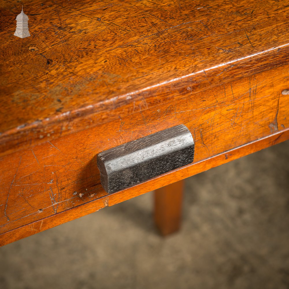 Mid Century Iroko School Science Lab Table with Drawers