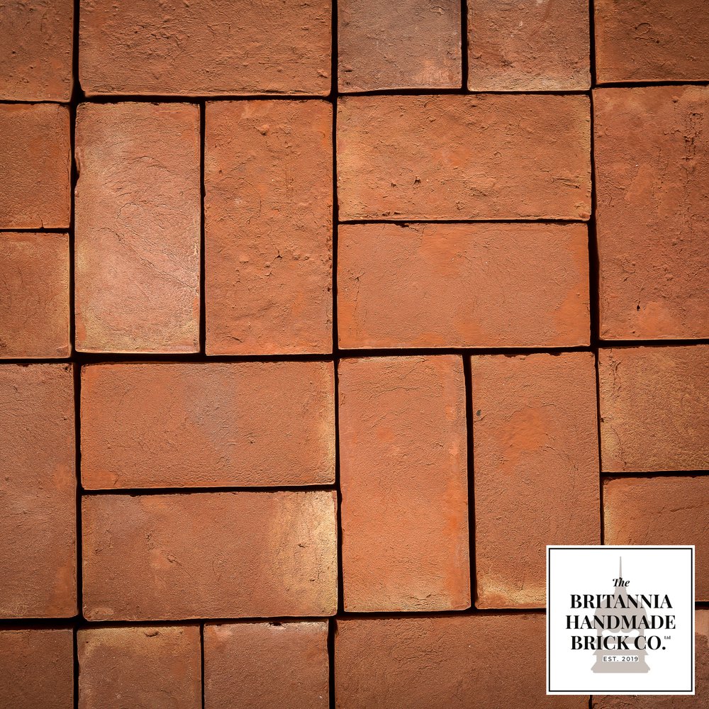 9 x 4 1/2" Handmade Red Floor Brick, 9 x 4.5 Inch Period Style Floorbrick