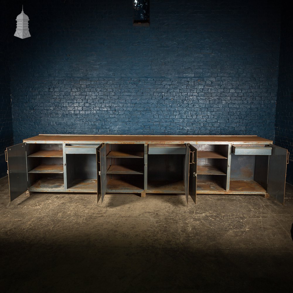 Large Steel Industrial Workbench Cabinet