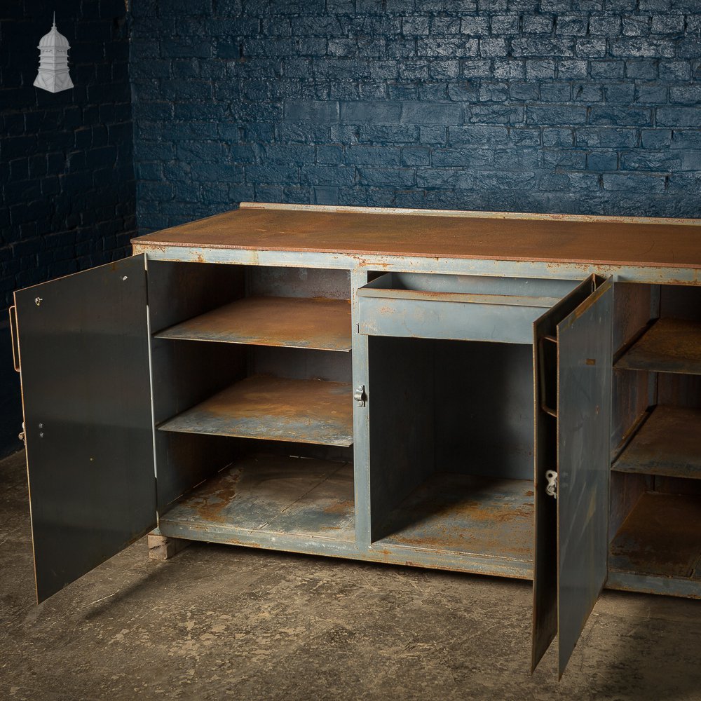 Large Steel Industrial Workbench Cabinet