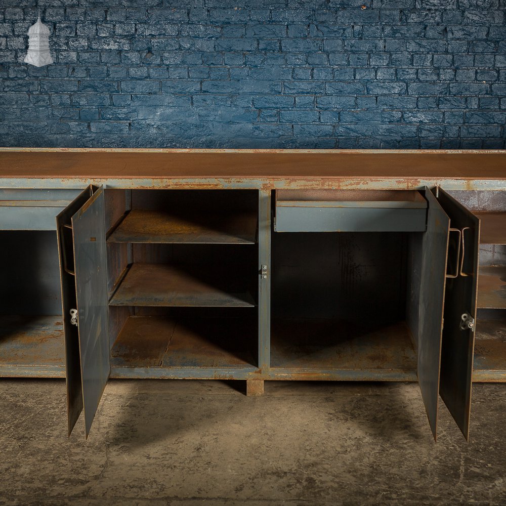 Large Steel Industrial Workbench Cabinet