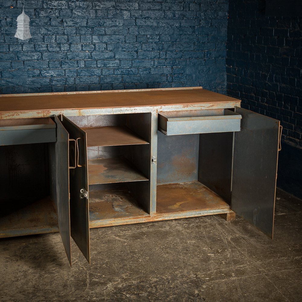 Large Steel Industrial Workbench Cabinet