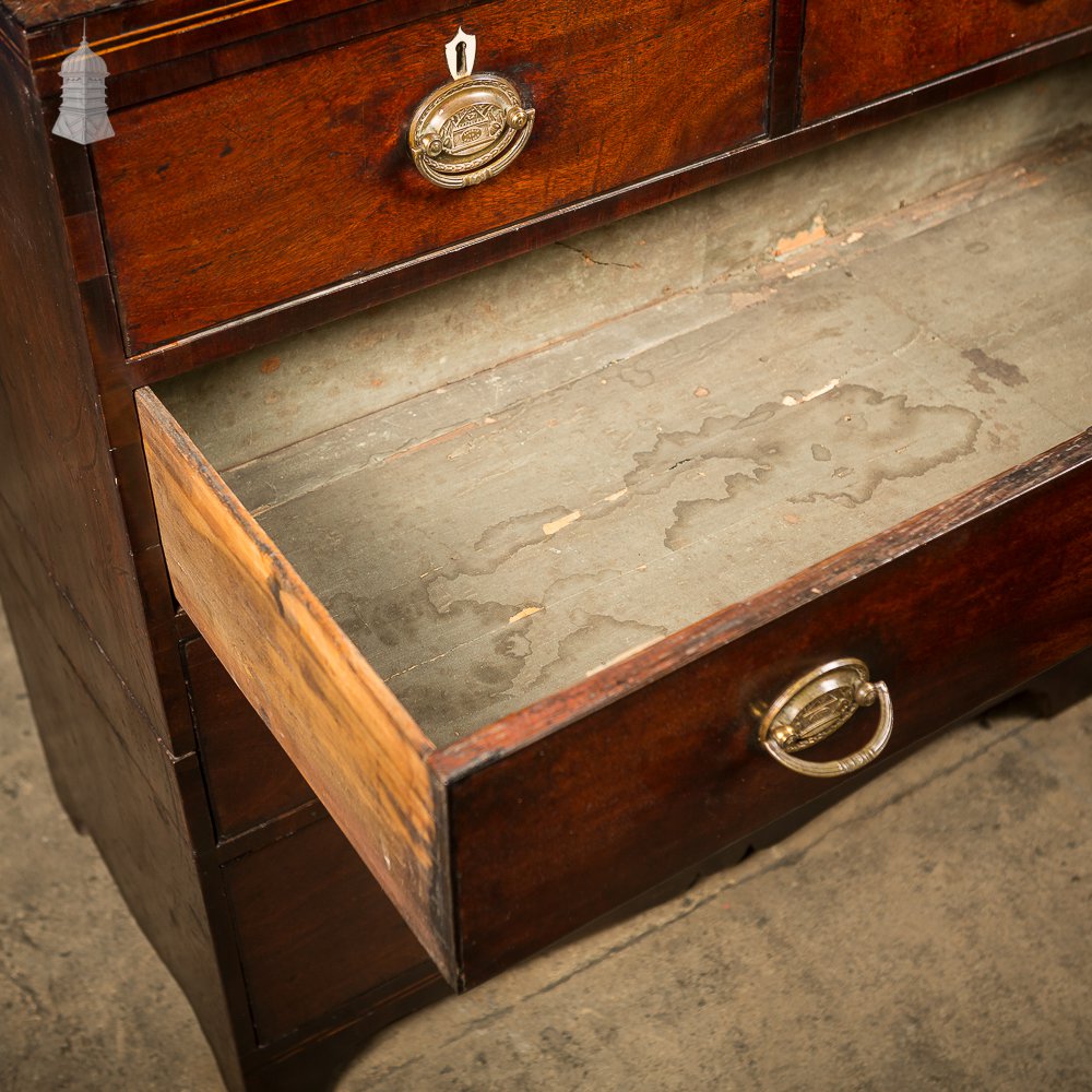 Circa 1740 Mahogany Travelling Chest with Nelson Commemorative Handles