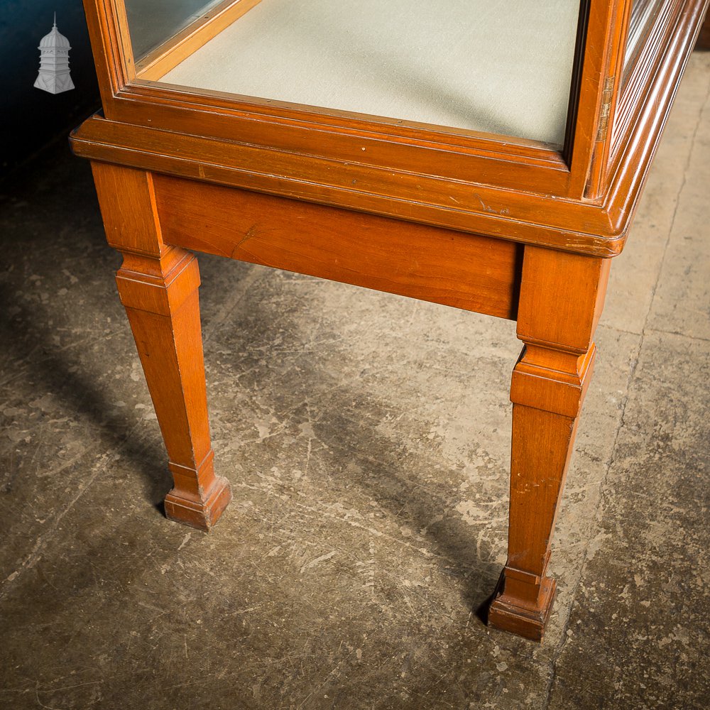 9ft Long Victorian Glazed Teak Museum Display Cabinet