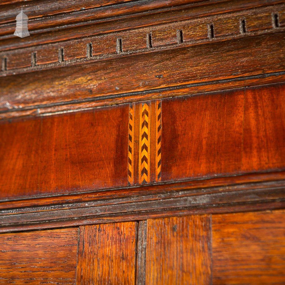 18th C Oak Sideboard Bureau with Inlaid Shell Motif