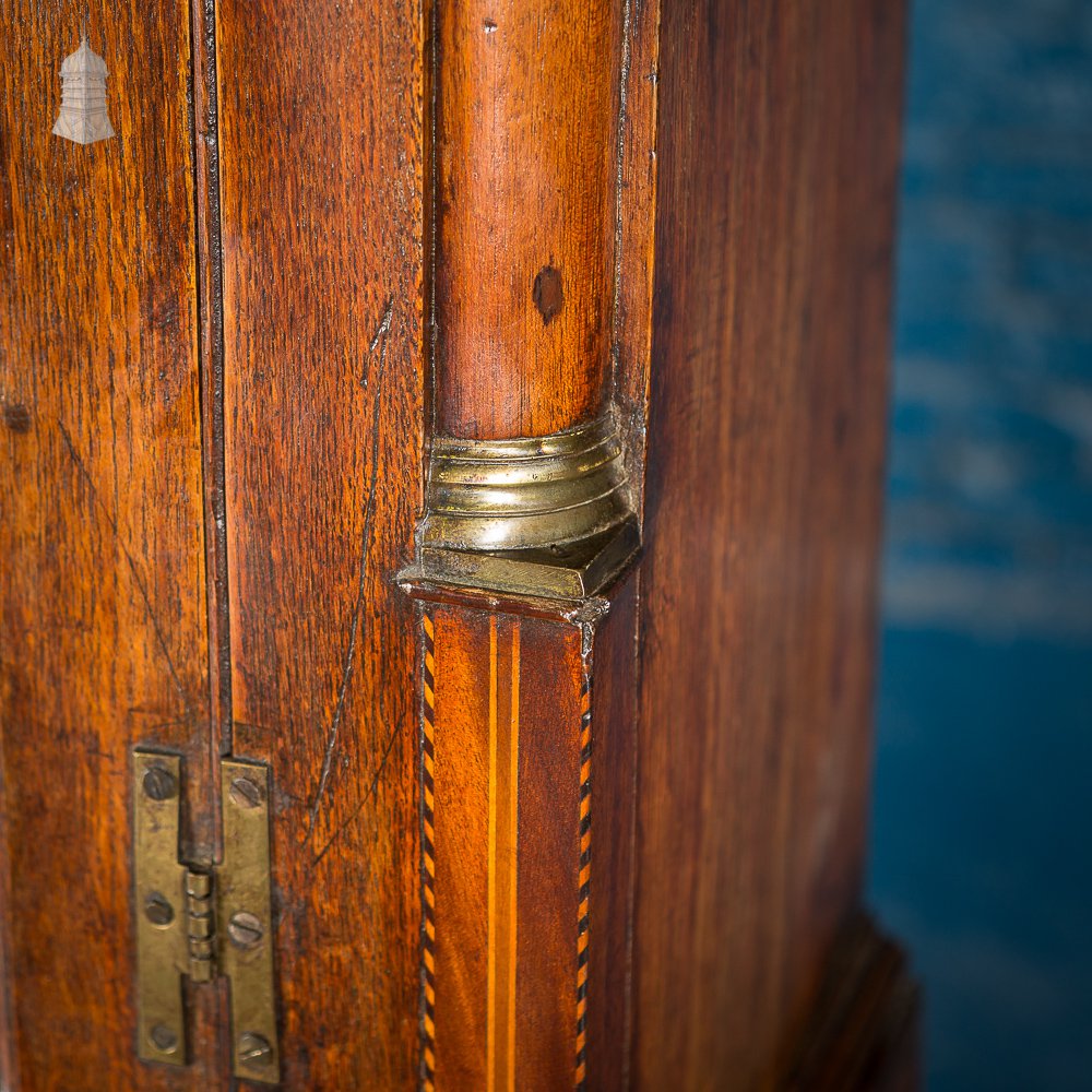 18th C Oak Sideboard Bureau with Inlaid Shell Motif