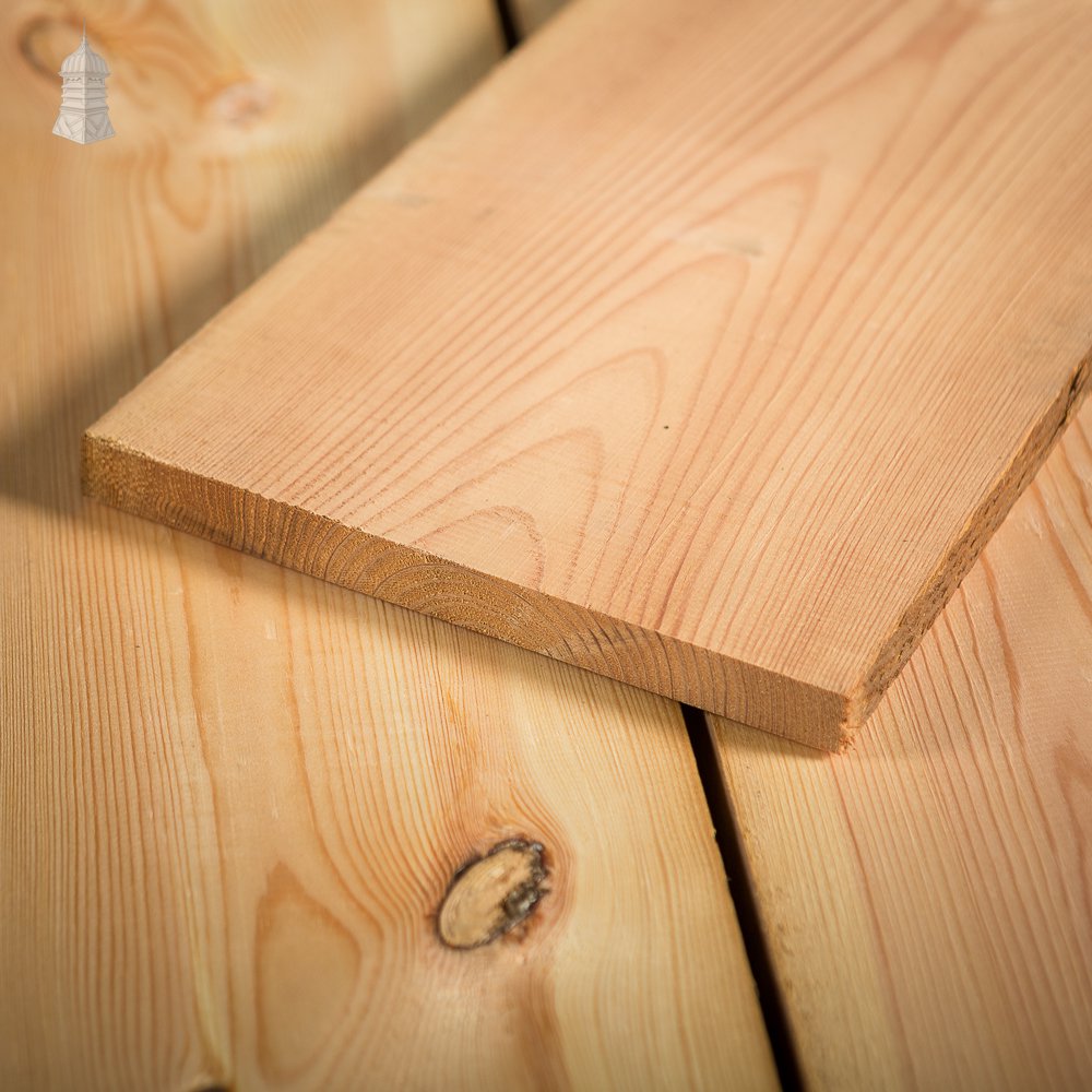 Batch of 65 Square Metres of 9 Inch Wide Pine Floorboards cut from Floor Joists Salvaged From Norwich Castle