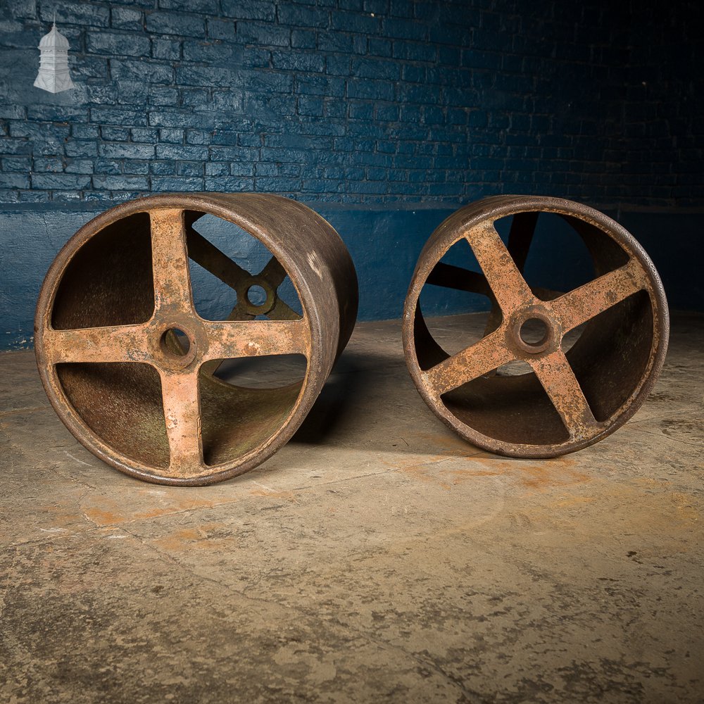 Pair of Cast Iron Victorian Rollers Table Bases