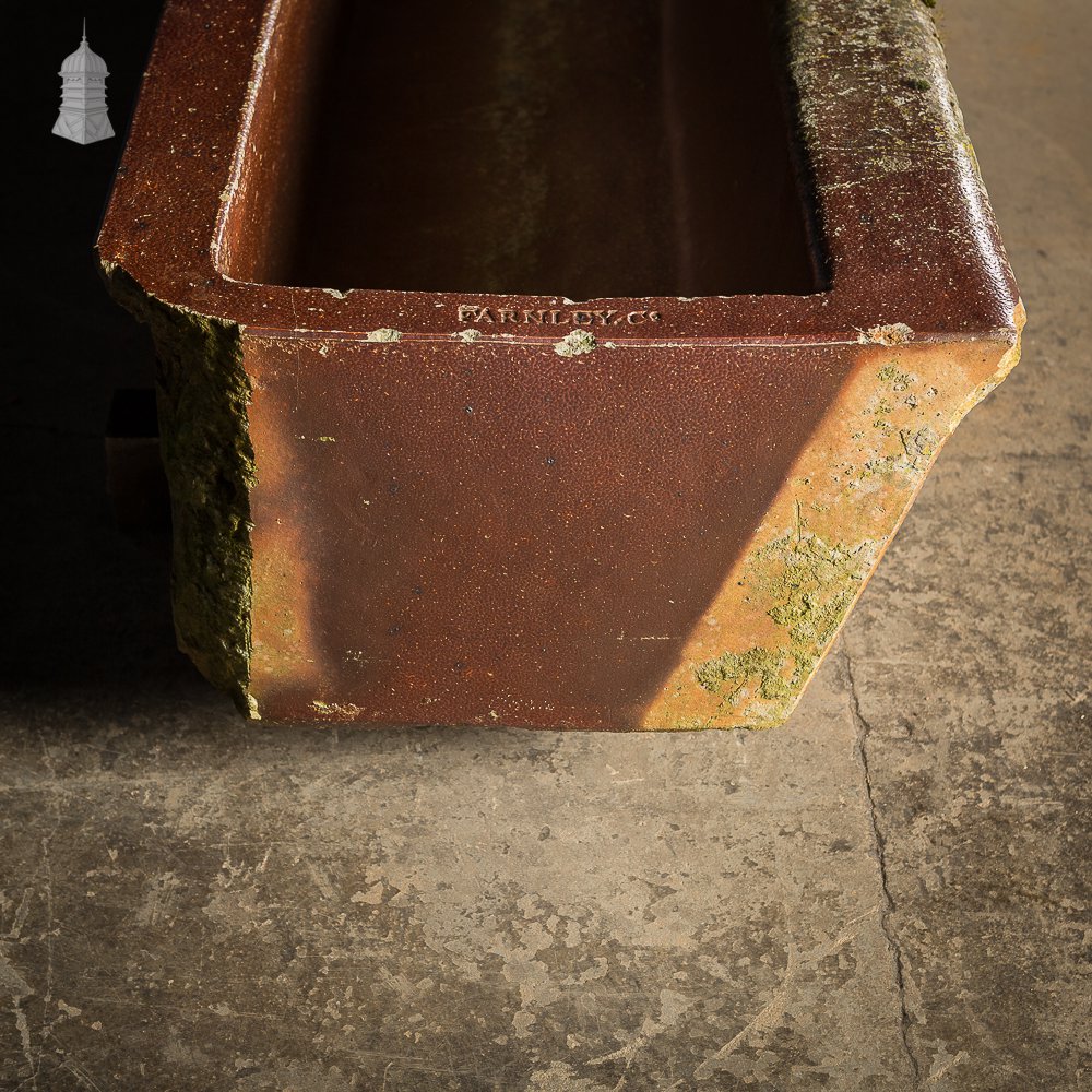 Large Salt Glazed Trough Planter by Farnley & Co