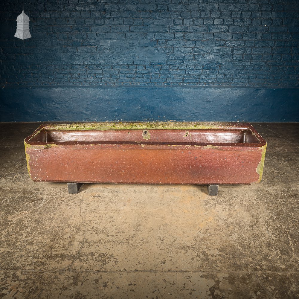 Large Salt Glazed Trough Planter by Farnley & Co