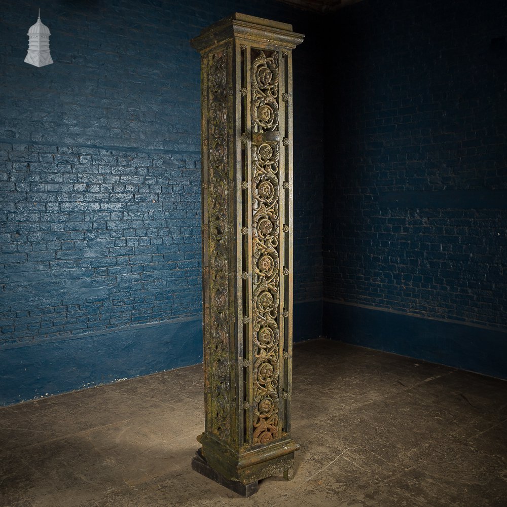 19th C Single Cast Iron Estate Gate Post Column | Norfolk Reclamation