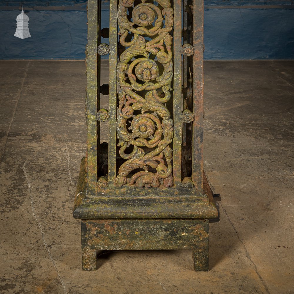 19th C Single Cast Iron Estate Gate Post Column