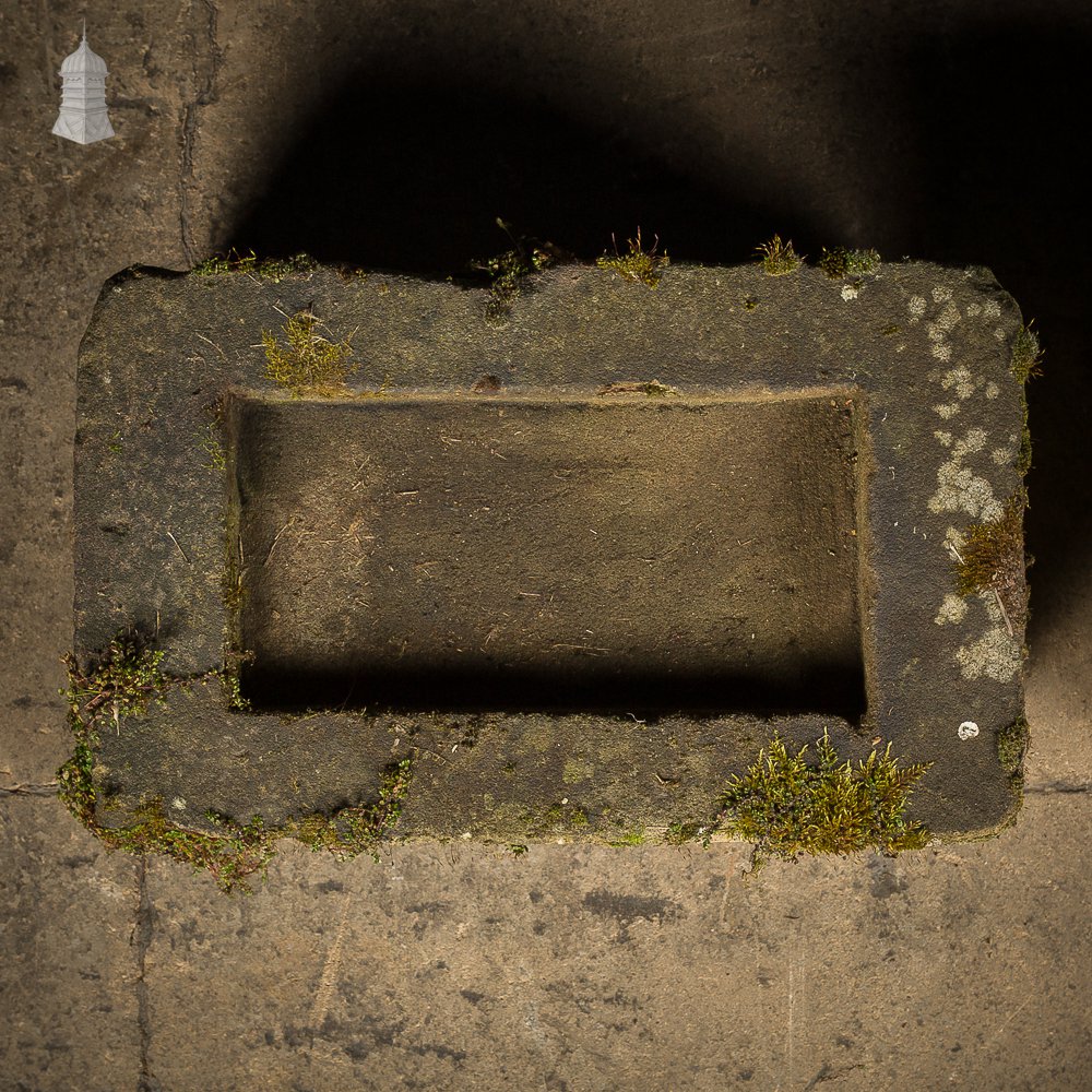 Pair of Small Weathered Shallow Stone Troughs