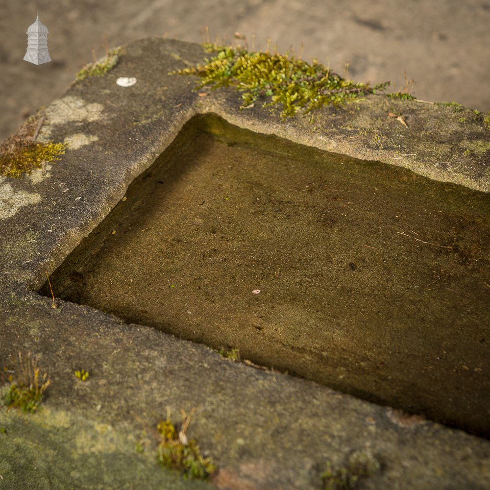 Pair of Small Weathered Shallow Stone Troughs