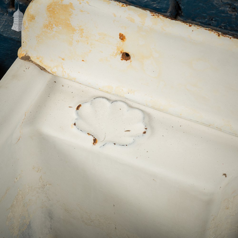 Pair of Large Cast Iron Sinks with Back Splash