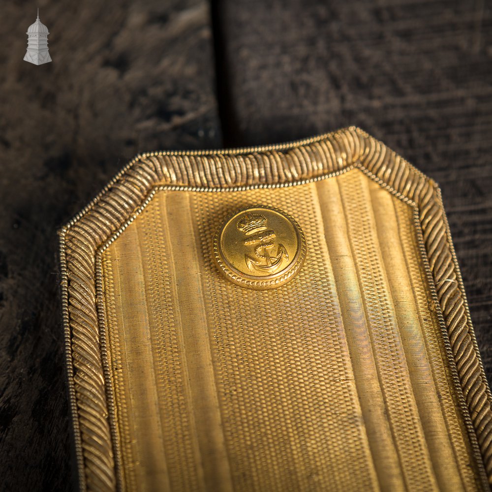 Royal Navy Bicorne Hat and Gold Fringed Epaulette’s In Metal Box - A.H Norman RN