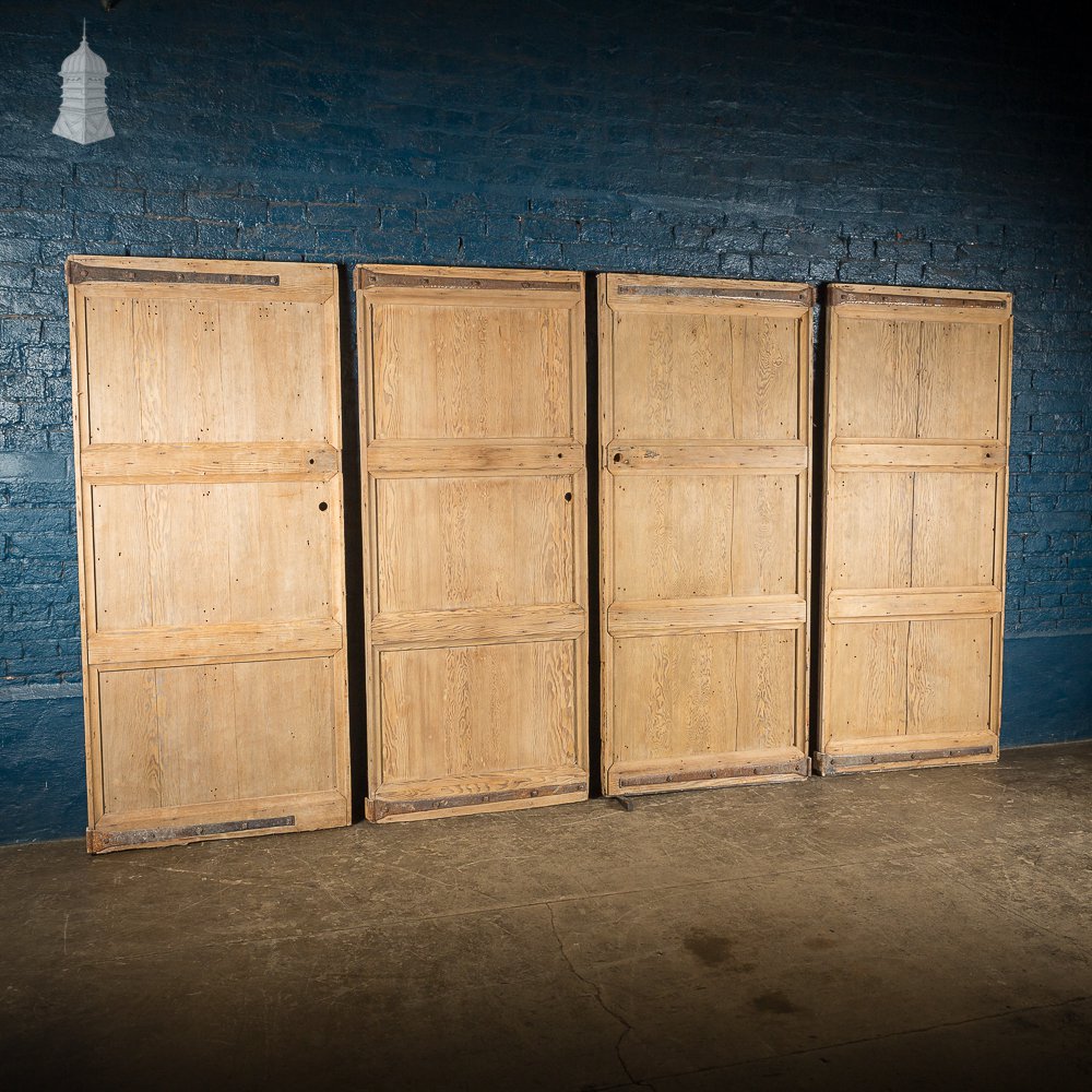 Set of 4 19th C Pitch Pine Doors