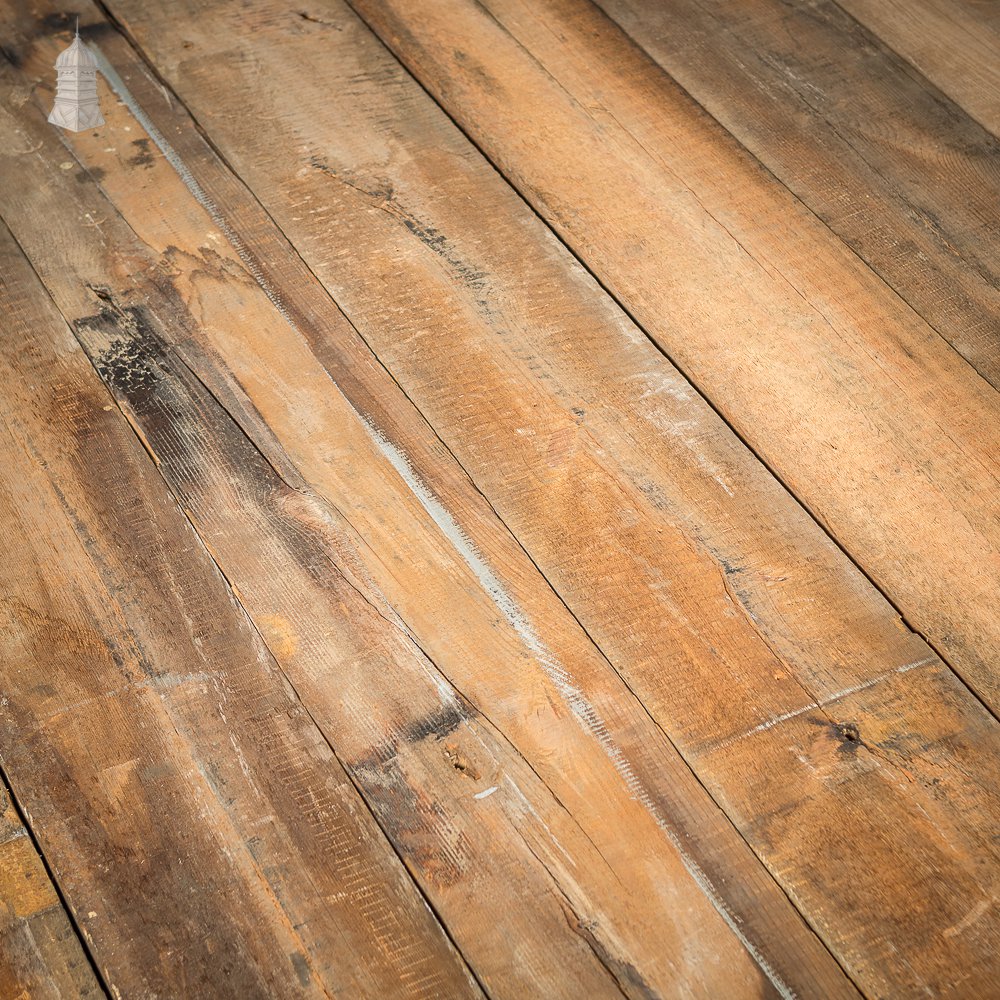 Batch of 10 Square Metres of Oxidised Boards Cut From Reclaimed Joists With Planed Backs